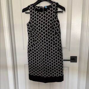 White House Black Market Black and White Patterned Mini Dress